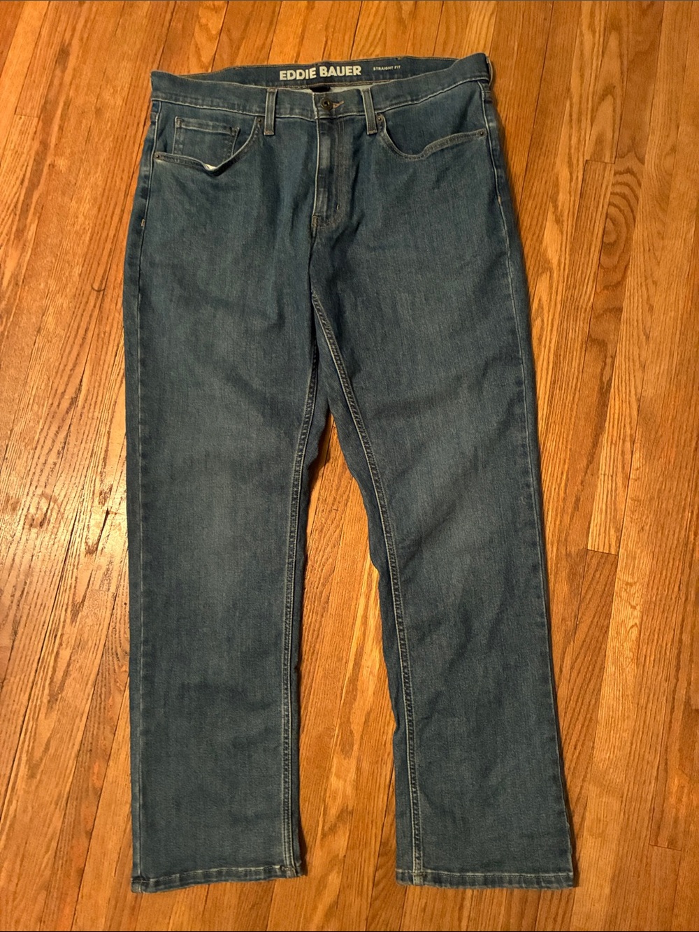 Eddie Bauer Men's Dark Blue Straight Jeans